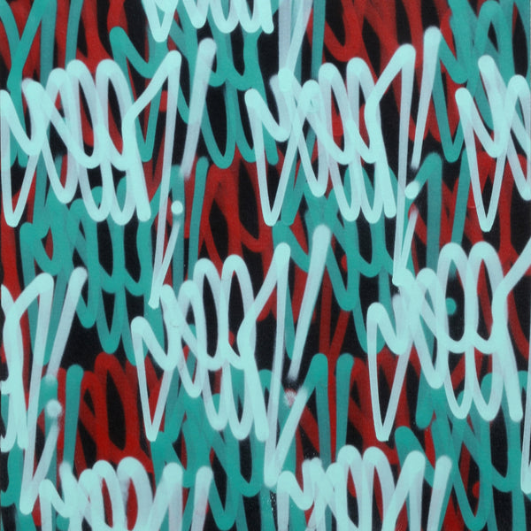 GRAFFITI ARTIST SEEN  - " Multi Tags"  Aerosol on  Canvas 30"x30"