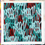 GRAFFITI ARTIST SEEN  - " Multi Tags"  Aerosol on  Canvas 30"x30"