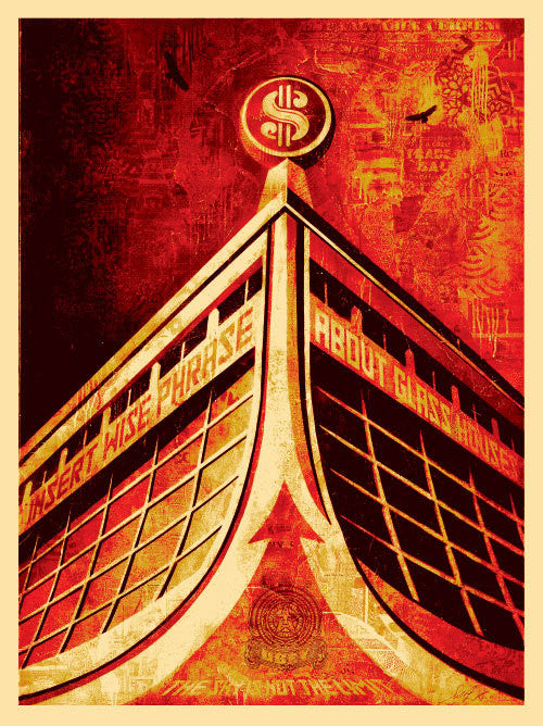 SHEPARD FAIREY - "Glass House Canvas Print"