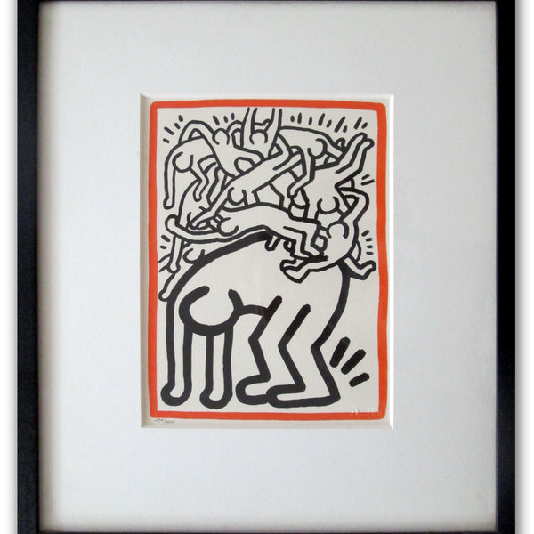 KEITH HARING "FIGHT AIDS" 1990 - Lithograph published by United Nations