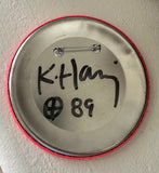Keith Haring Pop Shop Button- Signed