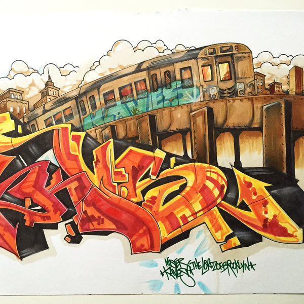 KAVES - "Untitled" Black Book Drawing