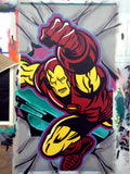 GRAFFITI ARTIST SEEN  -  "Ironman"  Aerosol on  Canvas