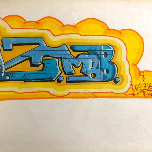 IZ THE WIZ - "IZ TMB" 1987 Drawing