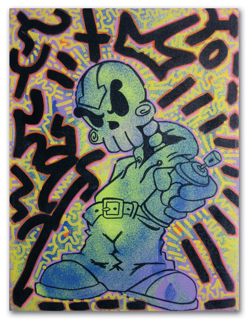 LA II/AntMan  - "Skull Boy"  Colab Painting