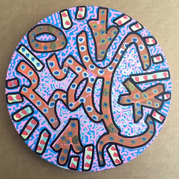 LA II  - "Round Tag" Painting