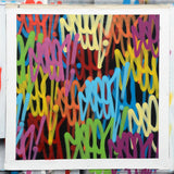 GRAFFITI ARTIST SEEN  - "Multi Tags #5"  Aerosol on  Canvas 30"x30"