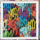 GRAFFITI ARTIST SEEN  - "Multi Tags #2"  Aerosol on  Canvas 30"x30"