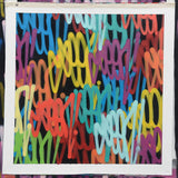 GRAFFITI ARTIST SEEN  - "Multi Tags #4"  Aerosol on  Canvas 30"x30"