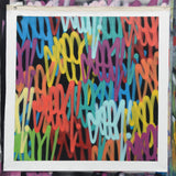 GRAFFITI ARTIST SEEN  - "Multi Tags #5"  Aerosol on  Canvas 30"x30"