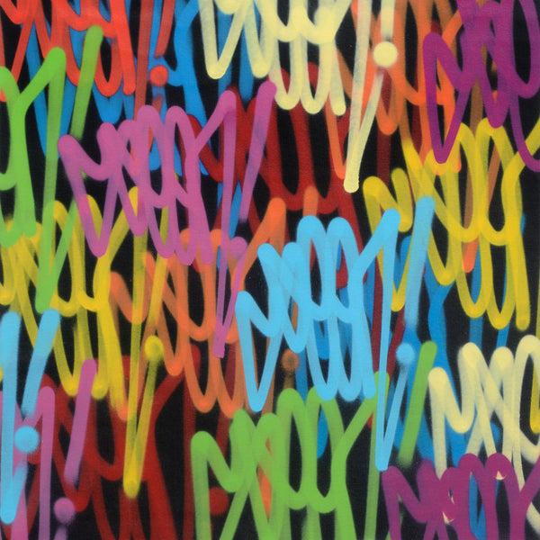 GRAFFITI ARTIST SEEN  - " Multi Tags #3"  Aerosol on  Canvas 30"x30"