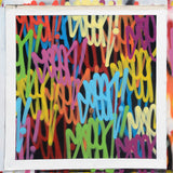 GRAFFITI ARTIST SEEN  - " Multi Tags #3"  Aerosol on  Canvas 30"x30"