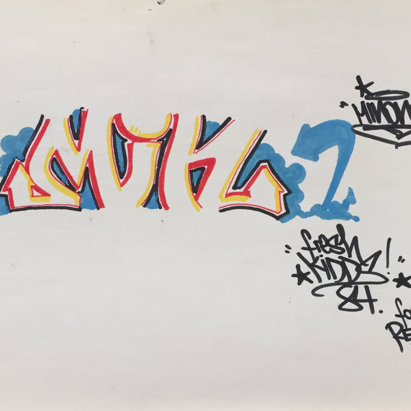 MIN ONE -"Untitled  1984 " BlackBook Drawing