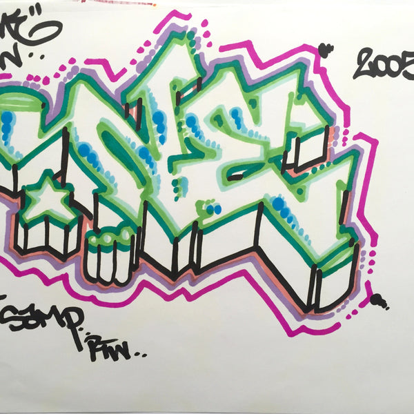 MIN ONE -"Untitled " BlackBook Drawing 2005