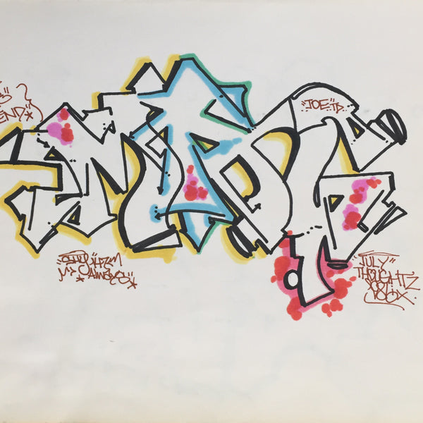 MIN ONE -"Untitled  1985 " BlackBook Drawing