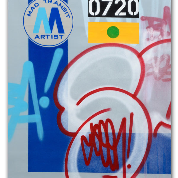 GRAFFITI ARTIST SEEN  -  "Bubble S MTA"  Aerosol on  Canvas