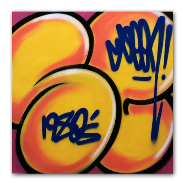 GRAFFITI ARTIST SEEN  -  "Signature Bubble"  Aerosol on  Canvas
