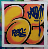 GRAFFITI ARTIST SEEN  -  "Signature Bubble"  Aerosol on  Canvas