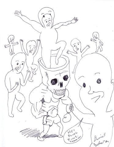 DANIEL JOHNSTON- "Mental Hospital drawing #5"