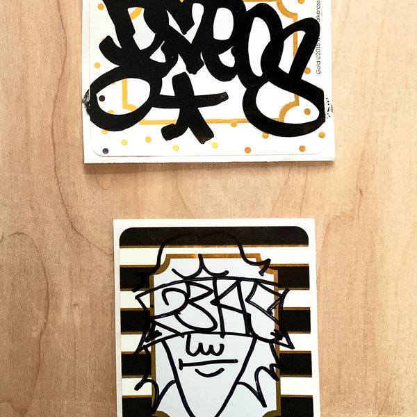 OS GEMEOS  - Drawings on stickers