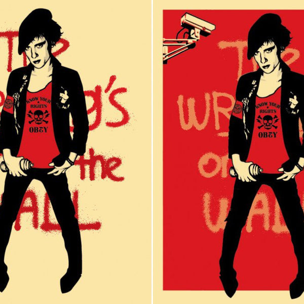 SHEPARD FAIREY - "Writing on the Wall "  Matching Set