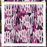GRAFFITI ARTIST SEEN  -   "Pink Multi  Tags"  Aerosol on  Canvas