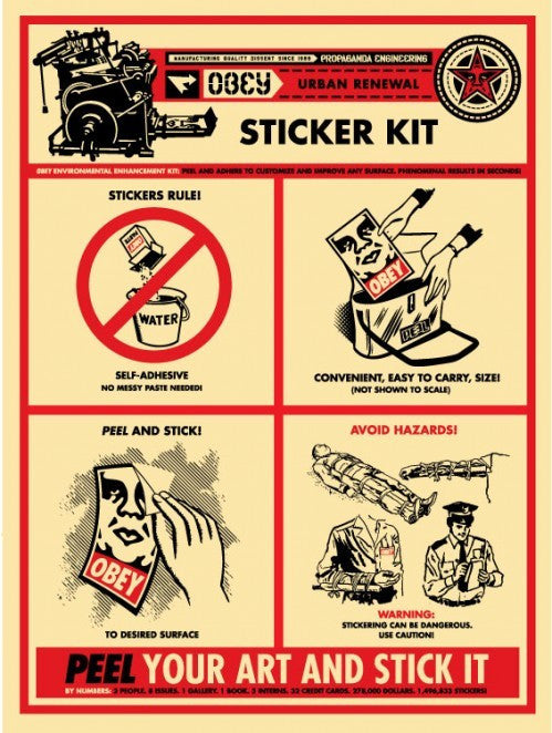 SHEPARD FAIREY - "Sticker Kit Print"
