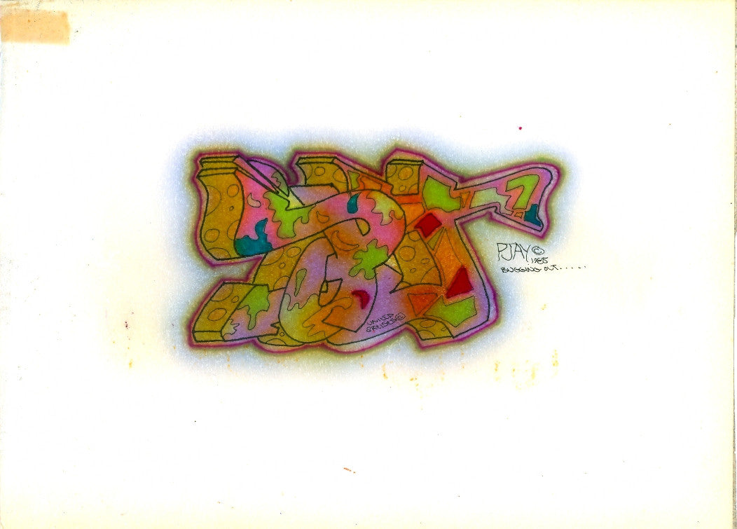 PJAY ONE - "Buggin Out...." Black Book Drawing 1985