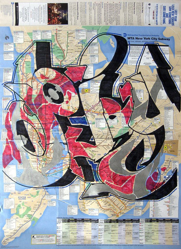 PJAY ONE - "Unititled 4" NYC Transit Map
