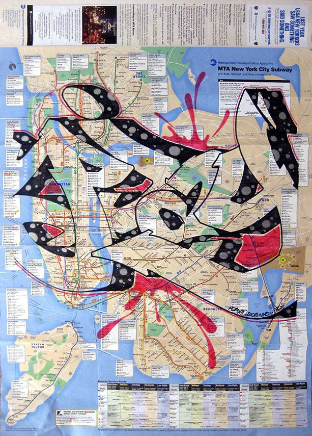 PJAY ONE - "Unititled 5" NYC Transit Map