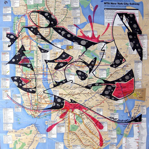 PJAY ONE - "Unititled 5" NYC Transit Map