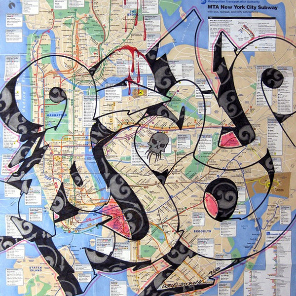 PJAY ONE - "Unititled 3" NYC Transit Map