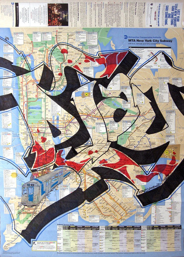 PJAY ONE - "Unititled 1" NYC Transit Map