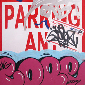 COPE 2 - "Purple Classic Bubble 33" No Parking Sign