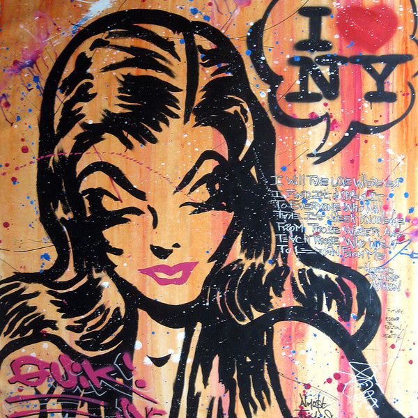 QUIK - "Jamie, I love NY"  Painting