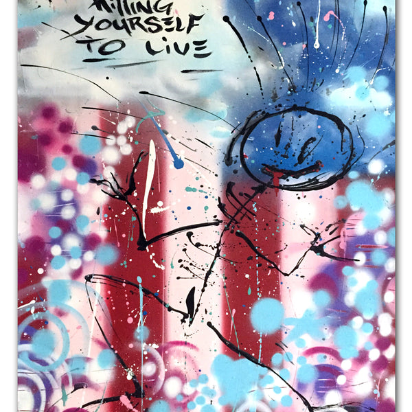 QUIK - "Killing Yourself"  Painting- Stretched