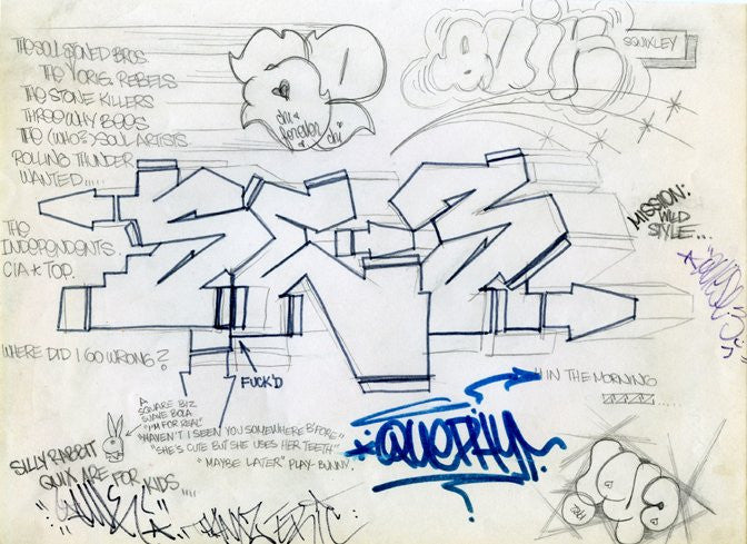 SE3, QUIK  "Untitled 1983"  Black Book Drawing