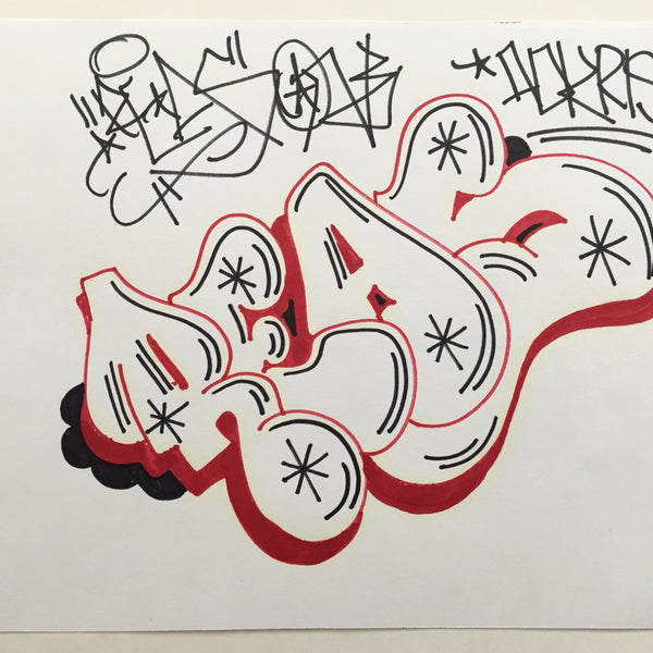 REAS  "Untitled"  Black Book Drawing