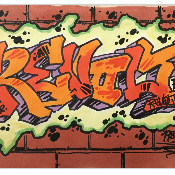 REVOLT  "Revolt" Black Book Drawing Circa 1983