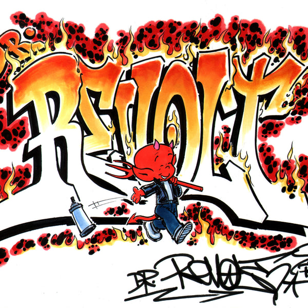 Revolt  "Hot Stuff"  Black Book Drawing