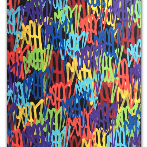 GRAFFITI ARTIST SEEN  -  "Tag painting"  Aerosol on Canvas