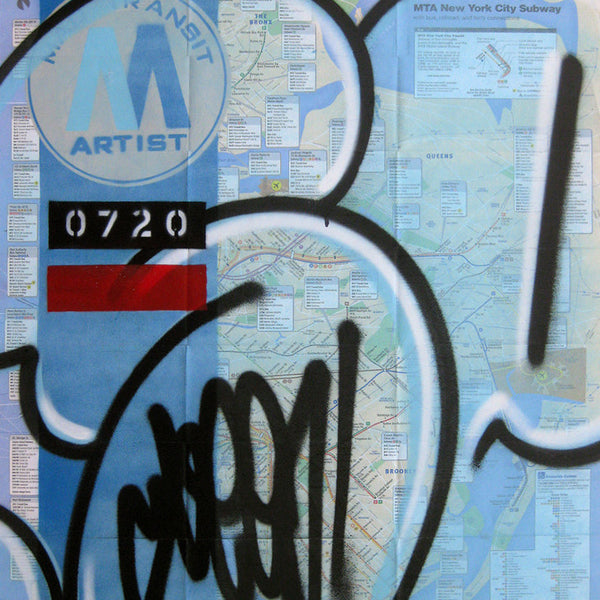 GRAFFITI ARTIST SEEN -  "Blue Bubble" NYC Map