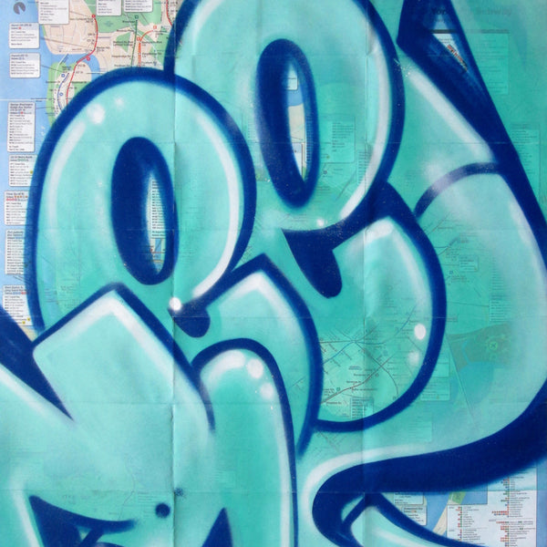 GRAFFITI ARTIST SEEN -  "Full SEEN Blue Dragon" NYC Map