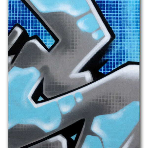 GRAFFITI ARTIST SEEN -  "Honey Combed S"  Painting on Canvas