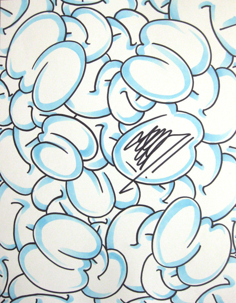 GRAFFITI ARTIST SEEN - Bubble S'SS Blue- Drawing