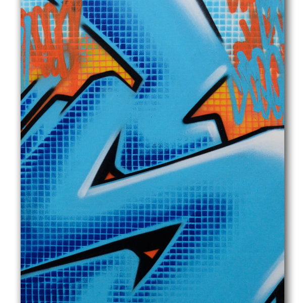 GRAFFITI ARTIST SEEN -  "Honey Combed S"  Painting on Canvas