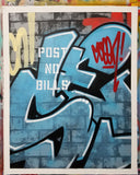 GRAFFITI ARTIST SEEN  -  "Wall 3"  Aerosol on  Canvas