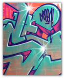 GRAFFITI ARTIST SEEN  -  "Wall 5"  Aerosol on  Canvas