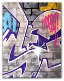 GRAFFITI ARTIST SEEN  -  "Wall 6"  Aerosol on  Canvas