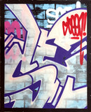GRAFFITI ARTIST SEEN  -  "Wall 9"  Aerosol on  Canvas